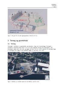 Bildet viser en skråfotografi (luftfoto) av et kystnært område med skip, bygninger og infrastruktur. Det er inkludert i en byggesak for å illustrere terrenget og nabolaget.