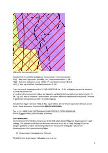 Et utdrag fra et kommuneplankart som viser eiendomsgrenser, hensynssoner (rød og gul sone) og skredfare-områder.