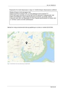 Et kart som viser et geografisk område med topografi, vannmasser og en markert plassering (pin) for en hytte.