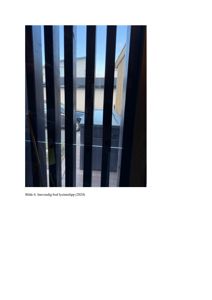 Fotografi av utsikt fra innvendig bod gjennom lysinnslipp (2024)