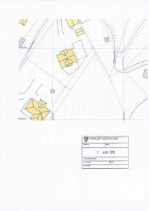 Situasjonsplan som viser tomt, bygninger og veier i Hvaler kommune.