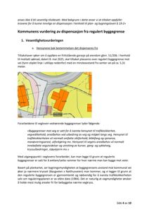 Kart som viser eiendomsgrenser, vegnett og byggefelt i byggesak.