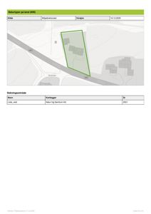 Kart over naturtyper (NIN) som viser et dekningsområde med en grønn markert tomt og veier.