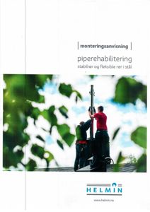 Fotografi av to personer som monterer en rørrør på et tak.