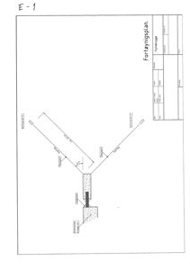 En teknisk detaljtegning som viser en forlengelsesplan for en flytebrygge, med angitte dimensjoner og konstruksjonsdetaljer.