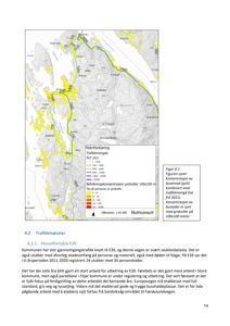 Kart som viser trafikkdata, befolkningskonsentrasjon og busstoplasser i et geografisk område.