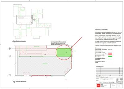 Etasjeplan som viser romfordeling og rivearbeider for en skolebygning.