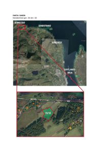 Kart som viser eiendommen gnr. 19, bnr. 10 i forhold til omgivelsene, inkludert veier og nabolag.