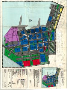 Situasjonsplan som viser tomtens grenser, bebyggelse, veier og arealbruk.