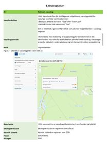 Bildet viser en skjermbilde fra vann-nett.no som viser en kartvisning av vassdraget Grytnesbekken med status for vannkvalitet.