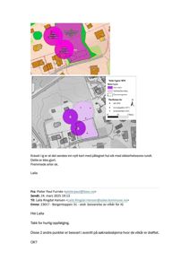 Situasjonsplan eller tomteplan som viser bygningens plassering i forhold til naturtyper og naboeiendommer.