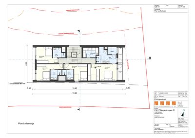 Etasjeplan for loftsetasje med romfordeling og mål