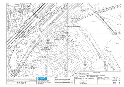 Situasjonsplan som viser tomtens beliggenhet, nabolag, veier og topografi.
