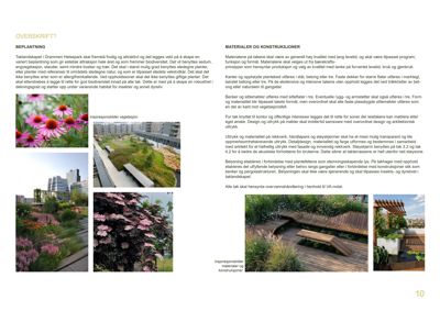 Fotografier av ulike beplantningsløsninger og materialer for taklandskap.