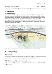 Kart som viser situasjonen for Drammen Helsepark og Prosjekt Nytt Sykehus i Drammen, inkludert veier, infrastruktur og arealbruk.