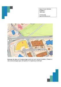 Et situasjonskart som viser bygningenes plassering i et nabolag, med gatelysninger og eiendomsnummer.