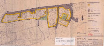 Situasjonsplan som viser tomtens grenser, bebyggelse og arealbruk med fargekoding.