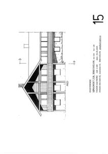 Fasadetegning av en eksisterende bygning sett fra nord.