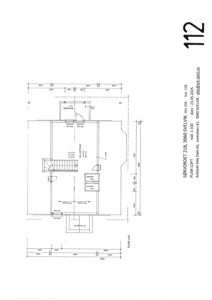 Etasjeplan (PLAN loft) med romfordeling, dører, vinduer og mål for et loft.