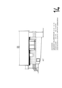 Fasadetegning av en eksisterende bygning sett fra øst.