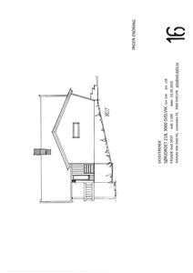 Fasadetegning av en eksisterende bygning sett fra vest.