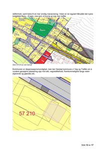 Situasjonsplan som viser tomtens plassering i forhold til vei og nabotomter, med arealoppdeling og reguleringsstatus.