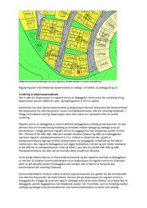 Et utklipp fra en kommunekartfotning som viser regulering av eiendom, inkludert etasjeplaner og tomtedeling.