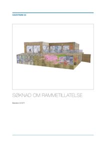 3D-visualisering av et byggeprosjekt (Havstrøm 23) med fasade og landskap.