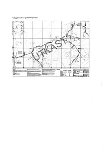 Situasjonsplan som viser hovedtrasé og stikkledninger for fase 1 av et prosjekt.