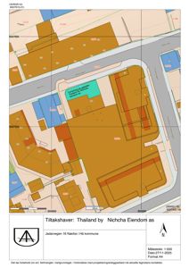 Situasjonsplan som viser eiendomsforhold, bygninger, veier og arealbruk i området rundt Jadarvegen 16 i Hå kommune.