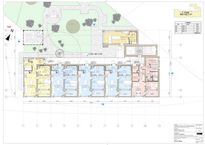 Etasjeplan (3. etasje) som viser romfordeling, arealer og plassering av leiligheter i en bygning.