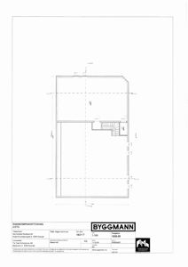 Etasjeplan (2. etg) med romfordeling, trapp og dimensjoner