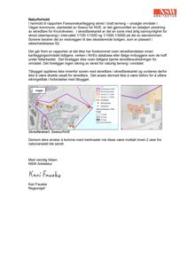 Et skredfarekart som viser et utvalgt område med kartlag for fareområder, steinsprang og skred, samt en oversikt over eksisterende boliger.