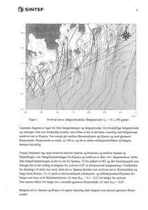 Et kart som viser bølgeløyper og bølgereining i Svølvør havn, med tekst som forklarer hvordan bølgene beveger seg gjennom området.