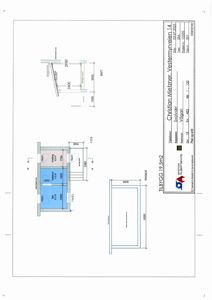 Etasjeplan (1. etg) med romfordeling, dimensjoner og arealoppdeling for en bygning.