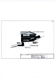 Fasadetegning av en bolig sett fra vest.
