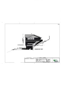 Fasadetegning av en bolig sett fra vest