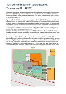 Situasjonsplan (Figur 1) som viser tomt 22/201 med eksisterende og planlagt garasje, arealbegrensninger og nabotomter.