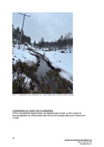 Fotografi av et natursceneri (Hollebekken ved overgang til myr) inkludert i en byggesak.