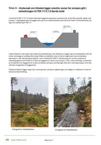 To foton av Holtebekken, en bekke i skogsmiljø.