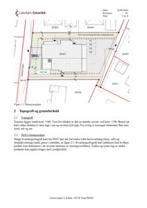 Situasjonsplan som viser tomtens beliggenhet, grenser, nabobebyggelse og grunnforhold.