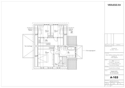 Situasjonsplan som viser tomtens grenser, naboeiendom og bygningens plassering.