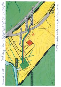 Situasjonsplan som viser tomtens beliggenhet i forhold til nabolag, veier (Djupvikvegen), og infrastruktur som vann- og avløpsledninger.