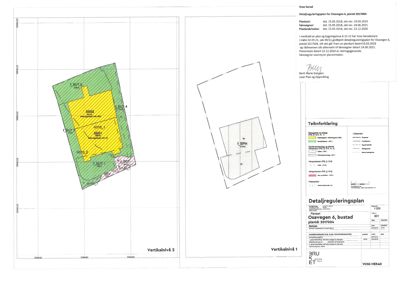 Detaljreguleringsplan som viser to vertikale nivåer (Vertikalnivå 1 og 2) av et byggefelt med arealbruk (H310, H311, H312) og bebyggelse (L-BIT).
