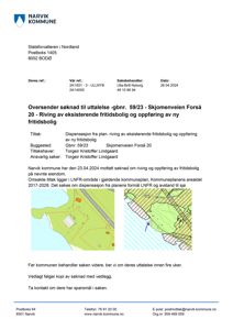 Bildet viser to kartutsnitt (situasjonsplaner) som illustrerer eiendommen med bygning og kystlinje, inkludert overlappende planområder.