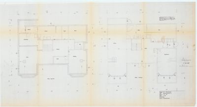 Plantegning som viser romfordeling og dimensjoner for to etasjer av en bolig.
