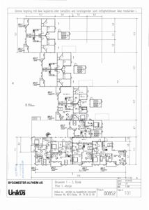 Etasjeplan (Plan 1. etasje) for en bygning i Bruveien 3, Bodø, som viser romfordeling og mål.