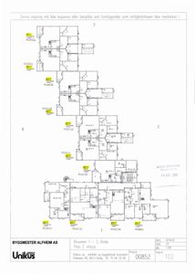 Etasjeplan (Plan 2. etasje) som viser romfordeling, dører, vinduer og arealer for en bygning.
