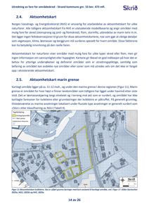 Et aktsomhetskart som viser et kartlagt område med marine grense og kvikkleire, inkludert tegnforklaring og kilder.