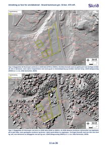 Kart med 3D-relieffarge (LiDAR) som viser terrengform, bebyggelse og vegetasjon for et gitt område.